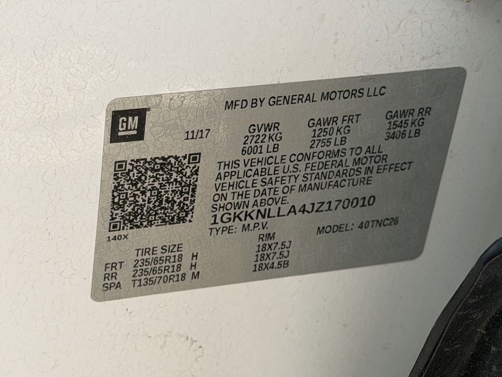 2018 GMC Acadia SLE-2
