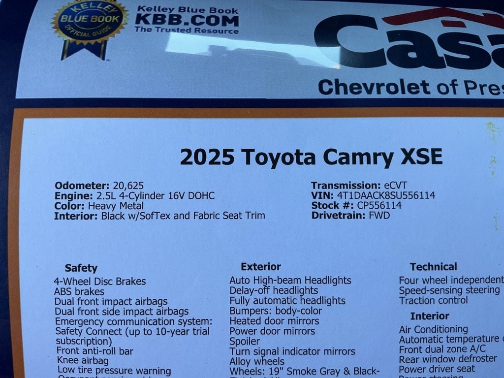 2025 Toyota Camry XSE