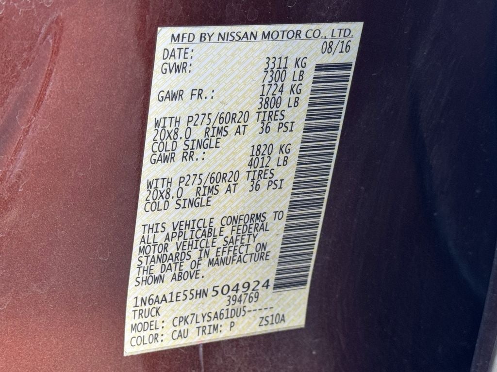 2017 Nissan TITAN Platinum Reserve