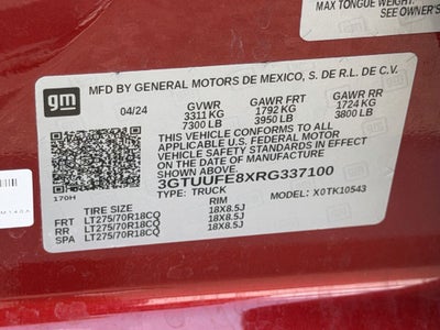 2024 GMC Sierra 1500 4WD Crew Cab Short Box AT4X