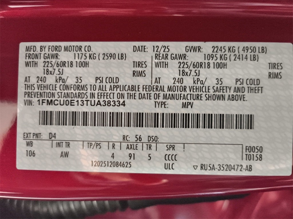 2026 Ford Escape Plug-In Hybrid Base