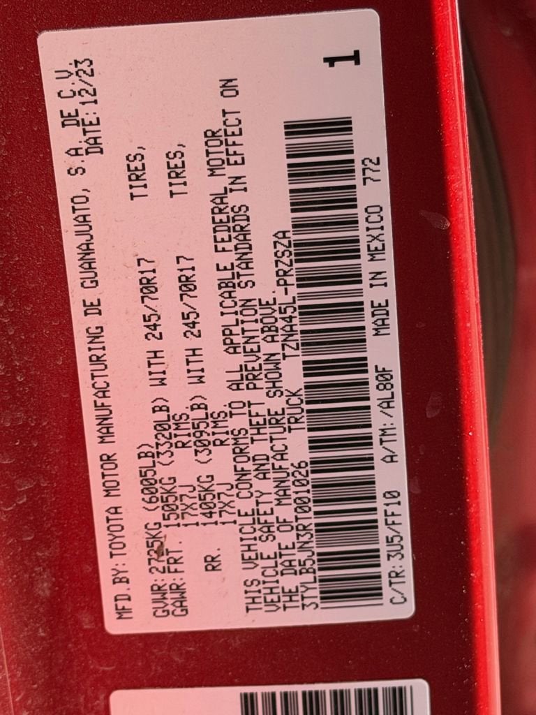 2024 Toyota Tacoma 4WD SR5