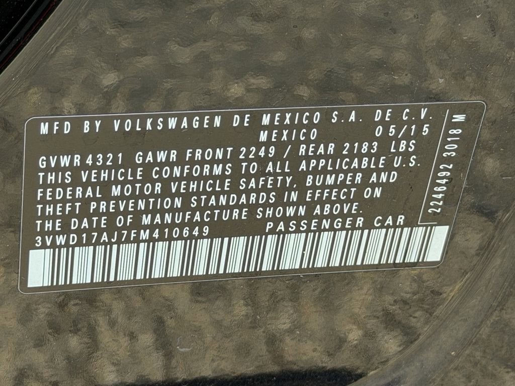 2015 Volkswagen Jetta 1.8T SE