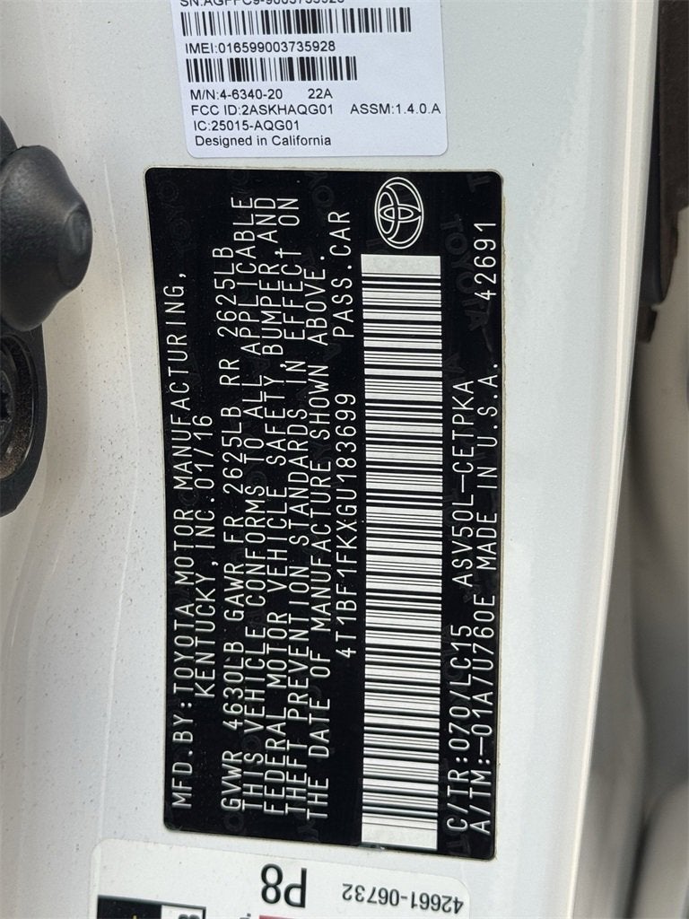 2016 Toyota Camry XLE