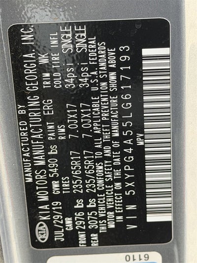 2020 Kia Sorento LX V6