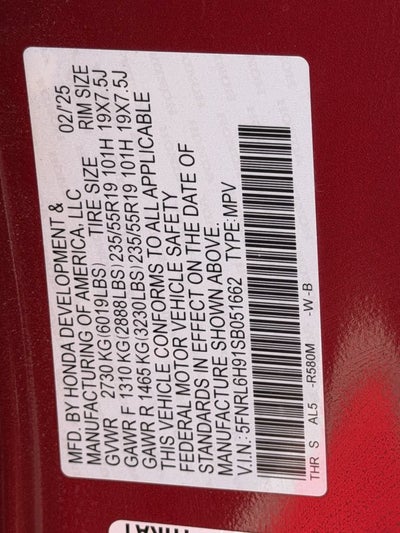 2025 Honda Odyssey Elite
